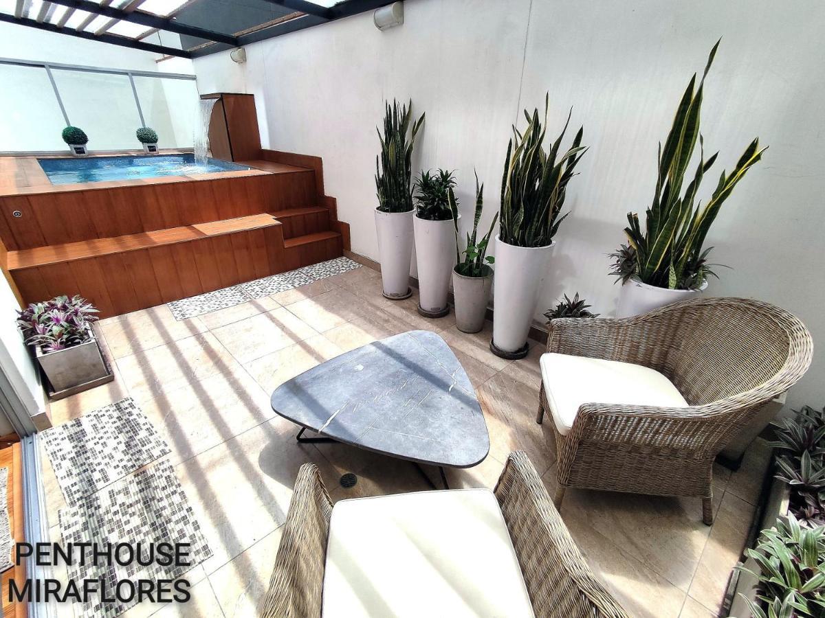 Penthouse Con Calefaccion Piscina Temperada Miraflores Apartamento *